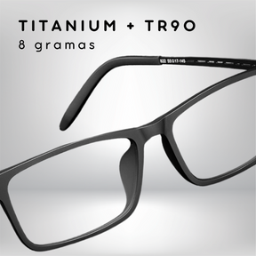 Óculos de Grau Eclipse - Masculino - Titanium 8g + Lentes