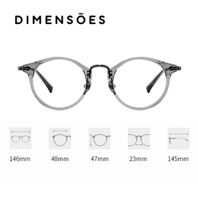 Óculos de Grau Cosmos - Feminino - Titanium 8g + Acetato + Lentes