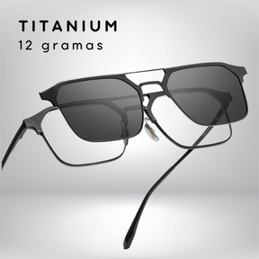 Óculos de Grau Vortex - Masculino - Titanium 12g + 2 Lentes Clip Magnético