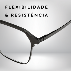 Óculos de Grau Vortex - Masculino - Titanium 12g + 2 Lentes Clip Magnético